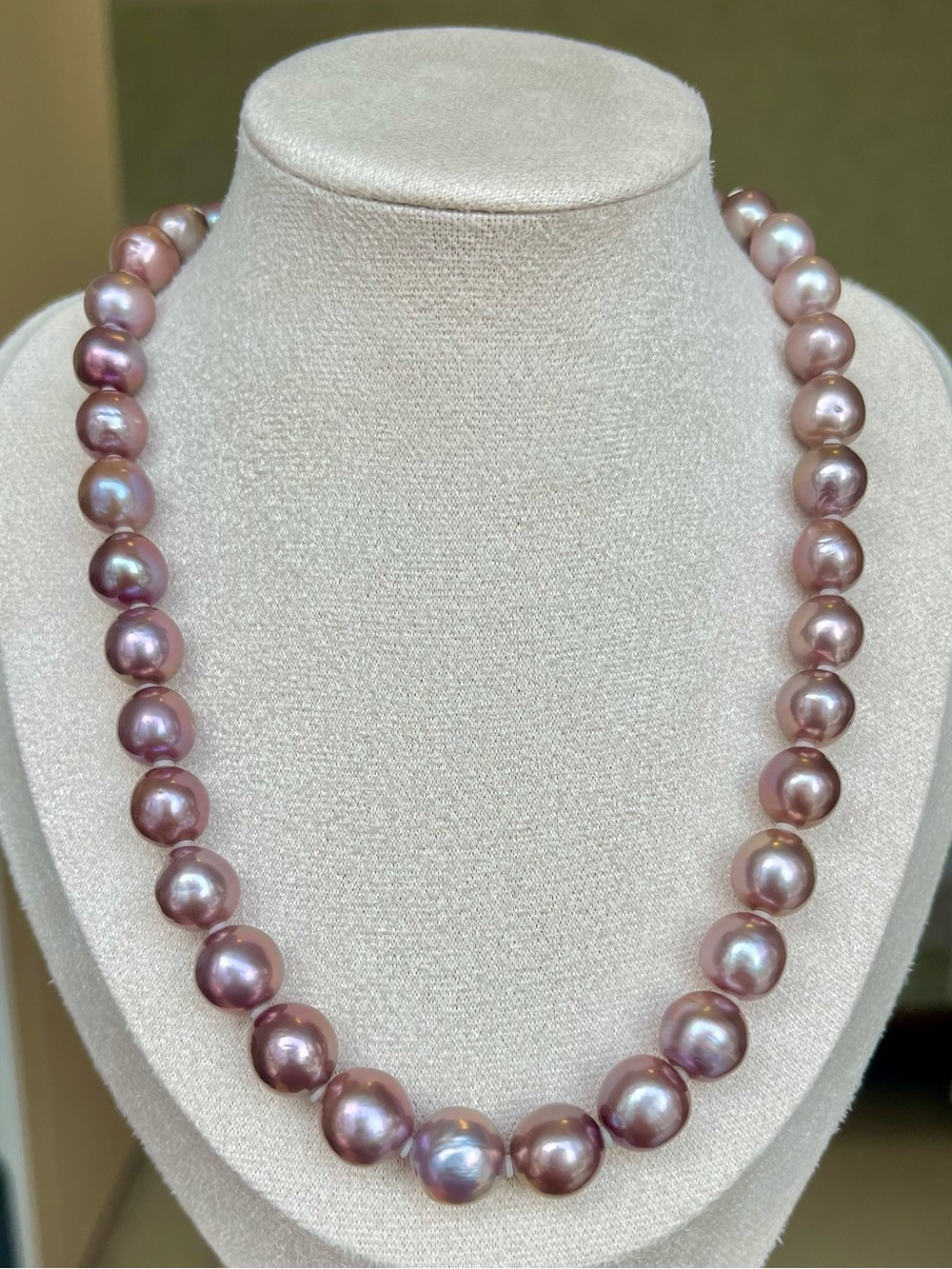 Classic Purple Freshwater Pearl Necklace - Luxurious Feminine Jewelry